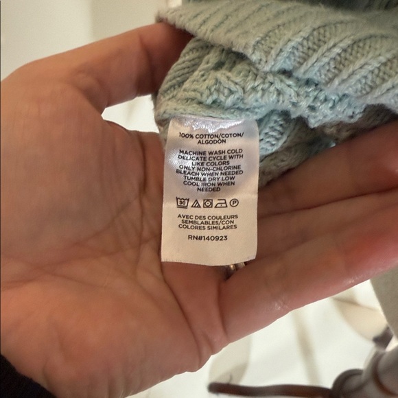 LOFT Soft Blue Scoop Neck Sweater - Picture 3 of 6